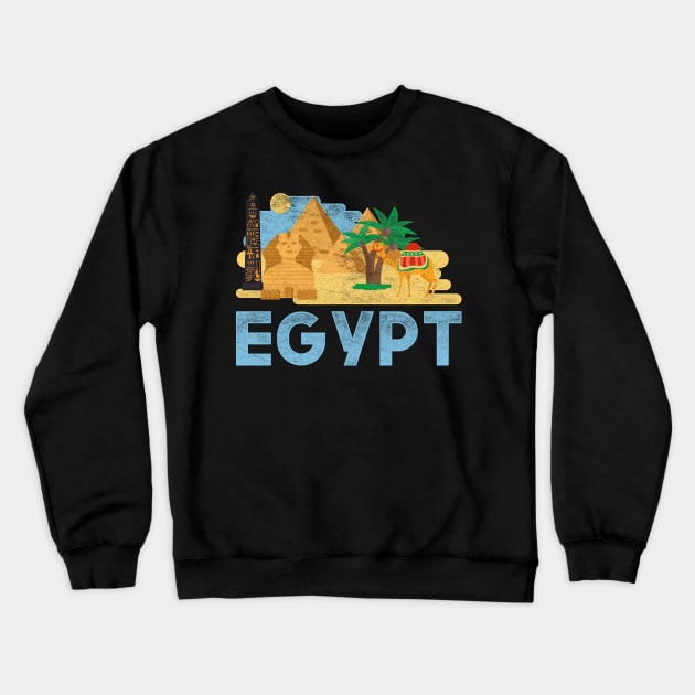 Ancient Egypt Retro Egyptian Crewneck Sweatshirt by shirtsyoulike